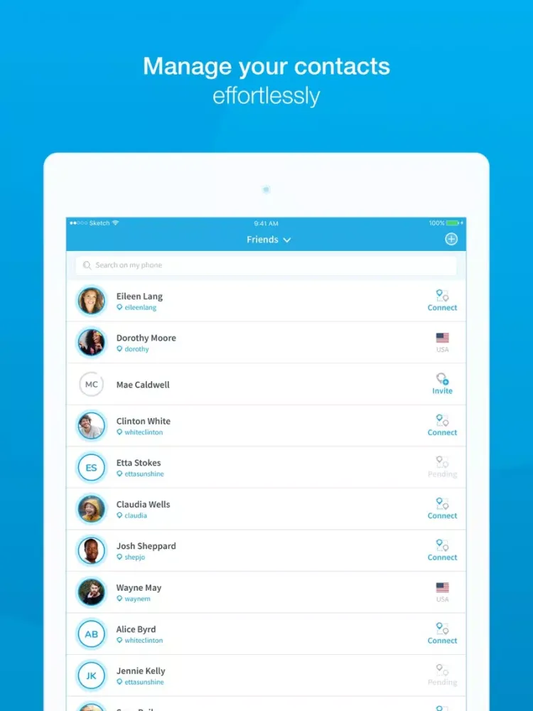 Zrzuty ekranu Lifekee Contact Address Book iPad 