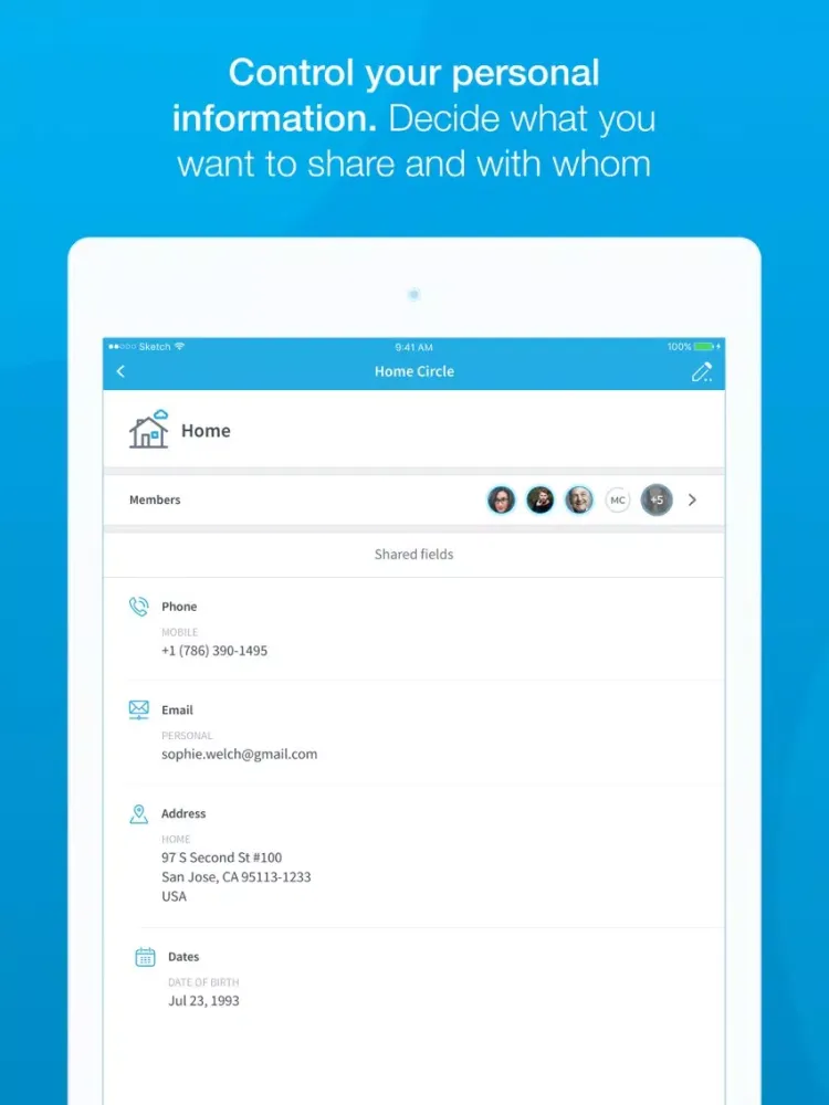 Zrzuty ekranu Lifekee Contact Address Book iPad 