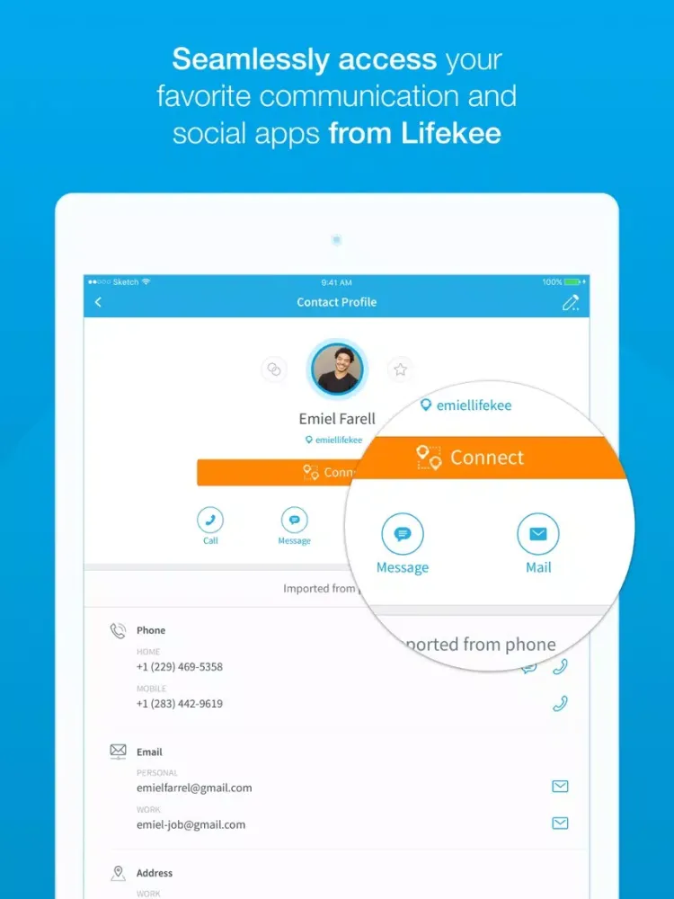 Zrzuty ekranu Lifekee Contact Address Book iPad 