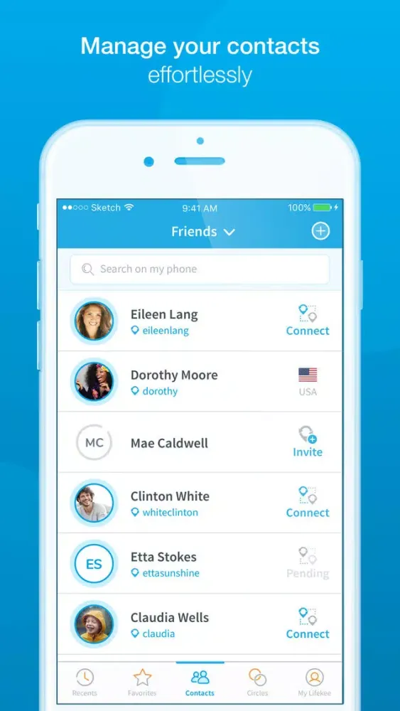 Zrzuty ekranu Lifekee Contact Address Book