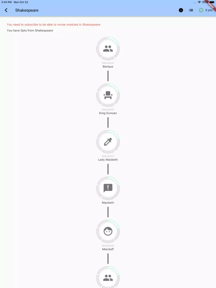 Learning Ninja iPad  Ekran Görüntüleri