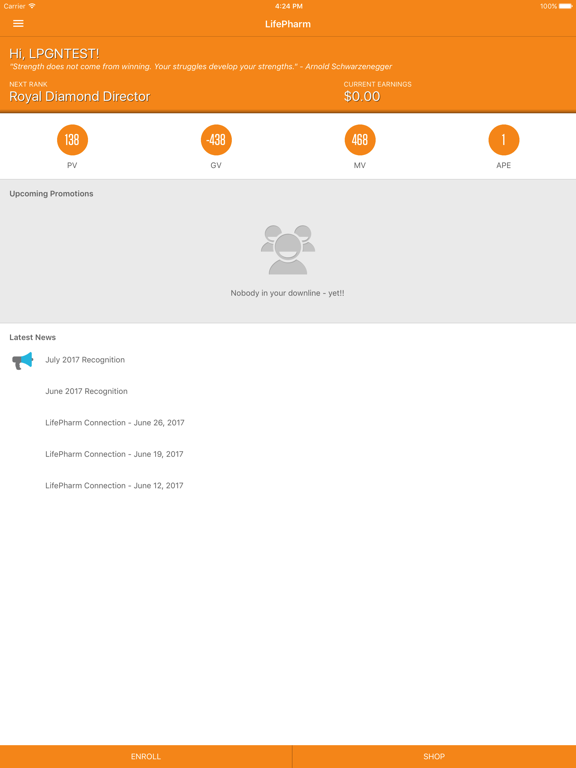 Zrzuty ekranu LifePharm Backoffice iPad 