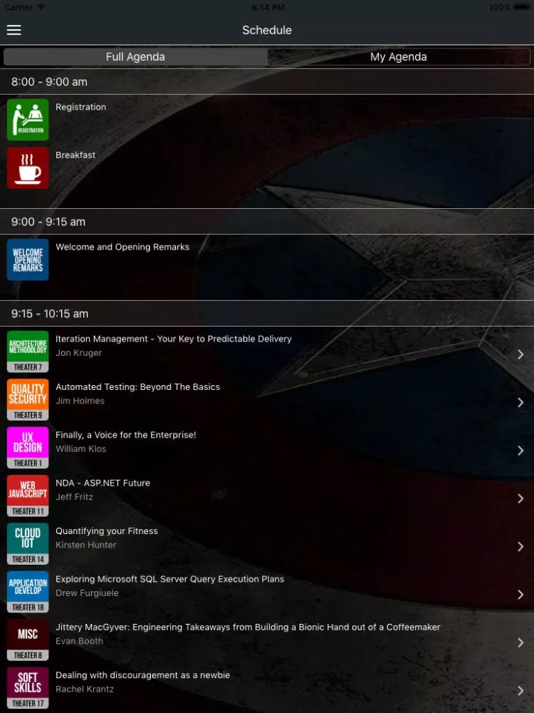 Stir Trek App iPad  Screenshots