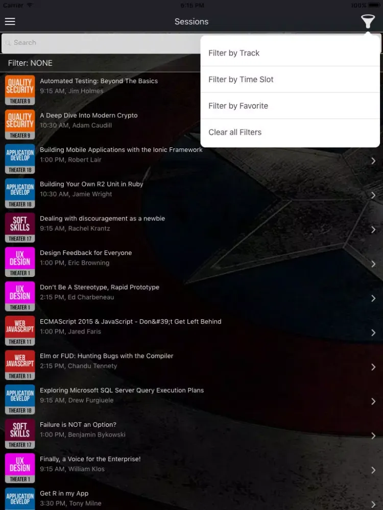 Stir Trek App iPad  Screenshots