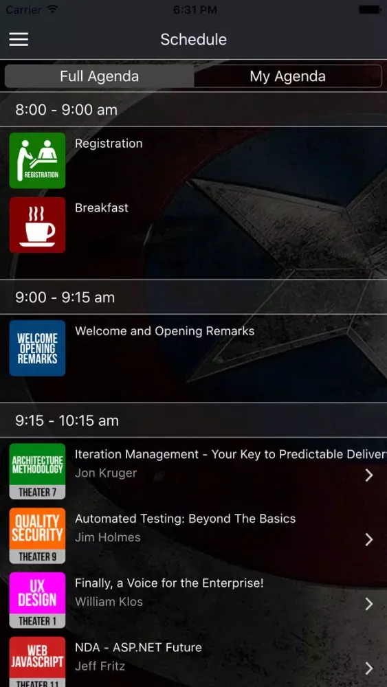 Stir Trek App Screenshots