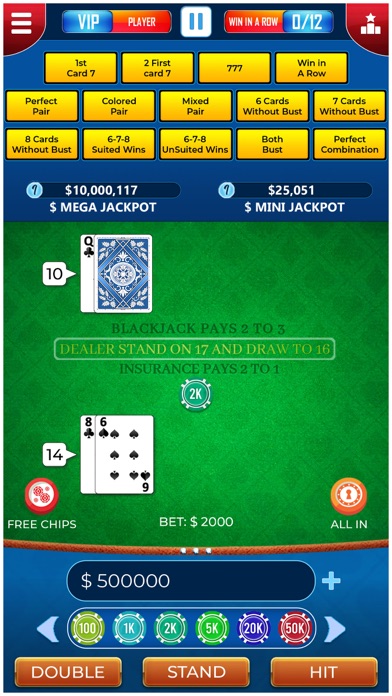 Blackjack King of Side Bets スクリーンショット