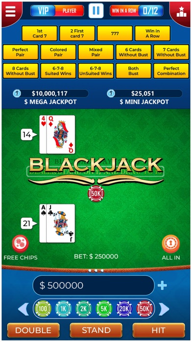 Blackjack King of Side Bets スクリーンショット