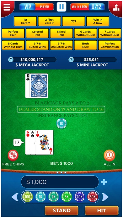 Blackjack King of Side Bets スクリーンショット