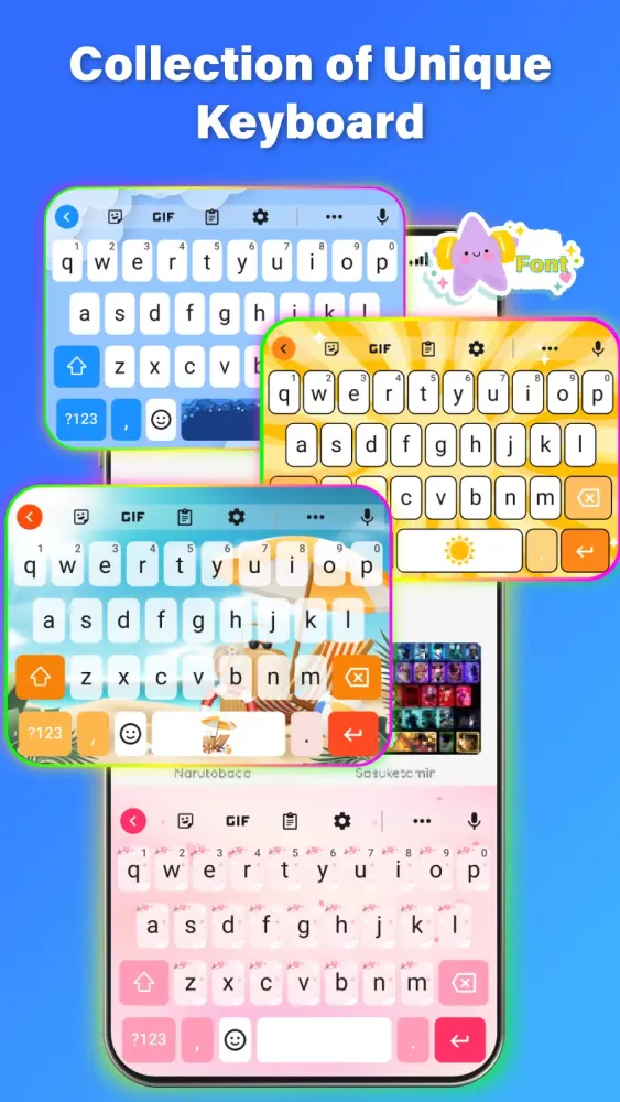 Fonts Keyboard: Themes & Emoji Screenshots