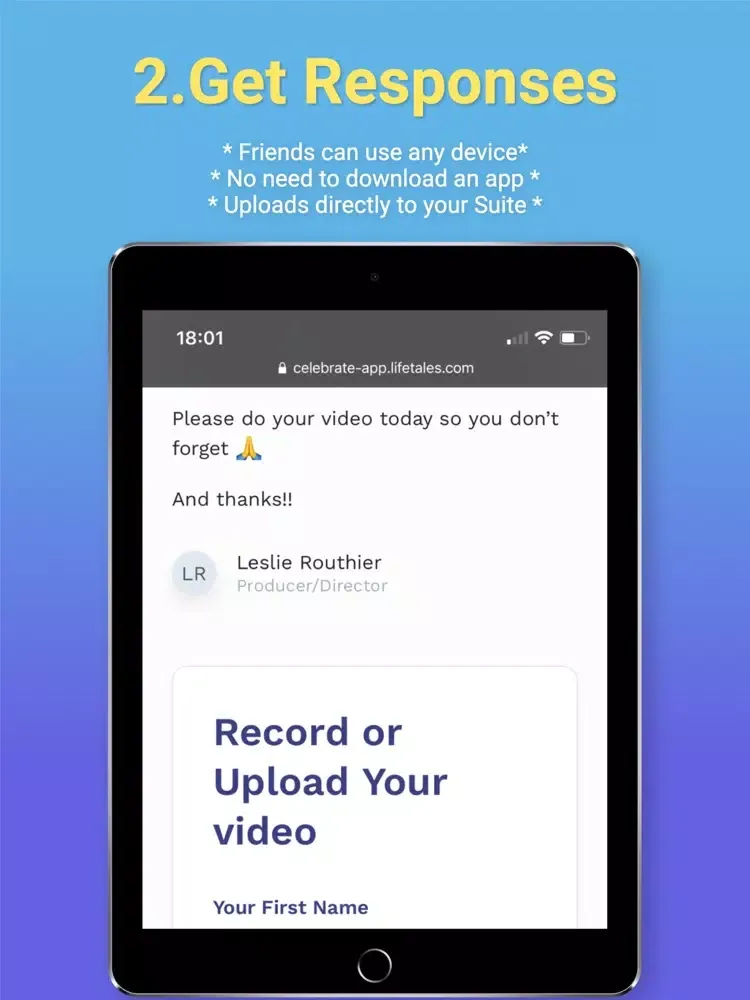Celebrate: group video gifts iPad  Screenshots