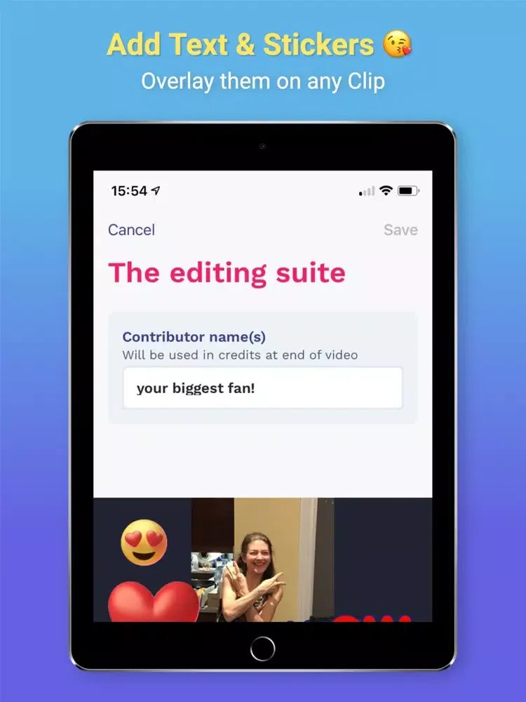Celebrate: group video gifts iPad  Screenshots