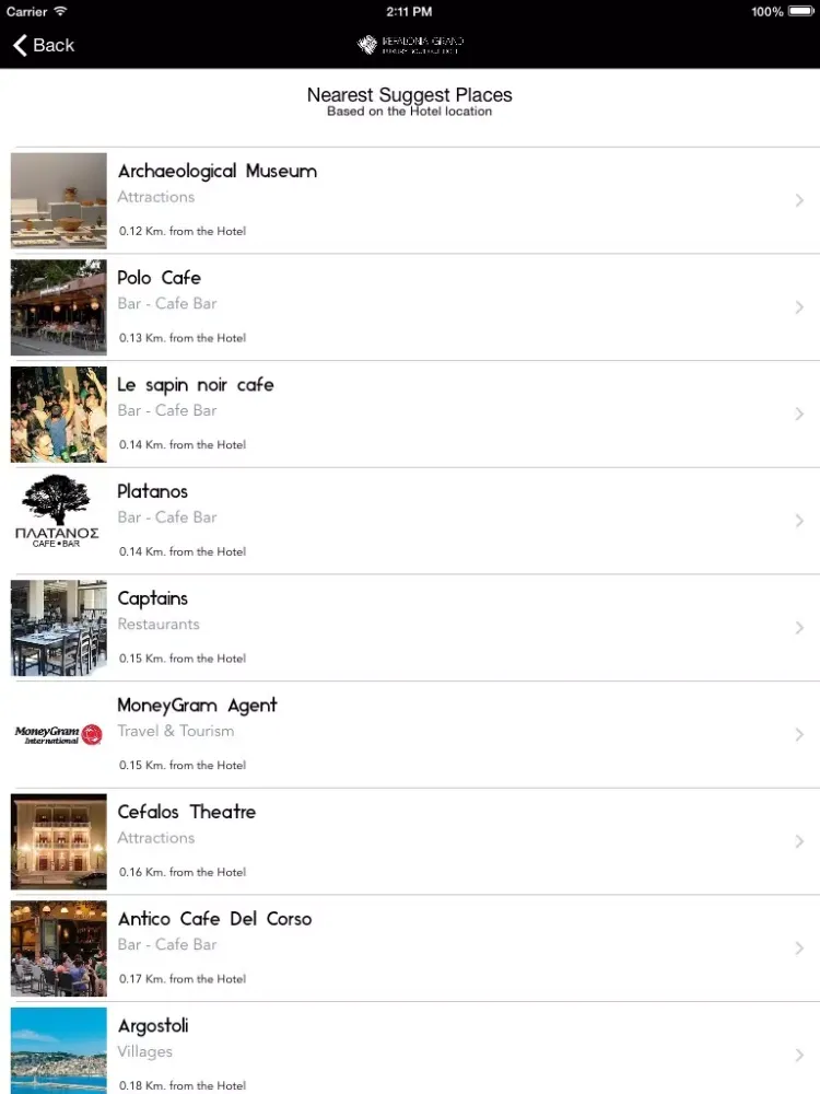 Kefalonia Grand Hotel iPad 應用截圖