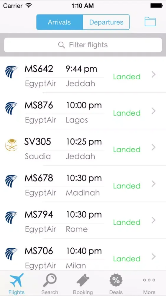 Ảnh chụp màn hình của Cairo Airport