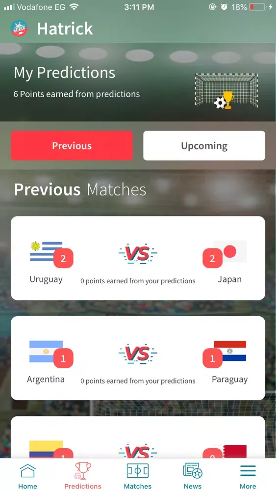 Tangkapan skrin Hatrick App