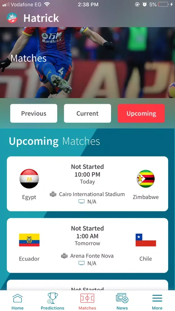 Tangkapan skrin Hatrick App