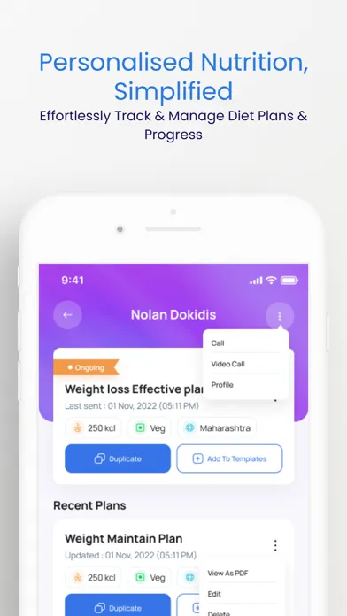 NutriSwift - App for Dietician Ekran Görüntüleri