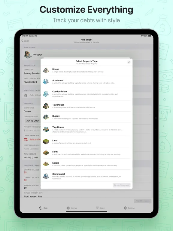 ภาพหน้าจอของ DownPay: Track Debt & Savings iPad 