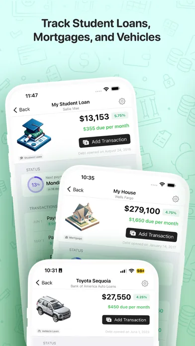 ภาพหน้าจอของ DownPay: Track Debt & Savings