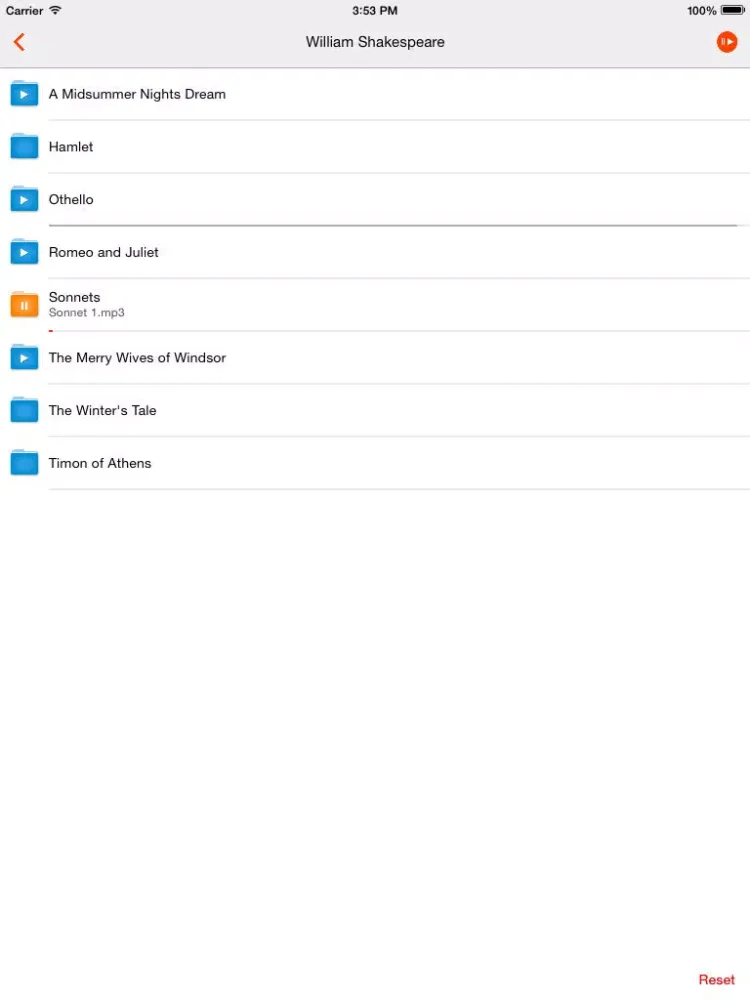 Tangkapan skrin Cloud Player Deluxe iPad 