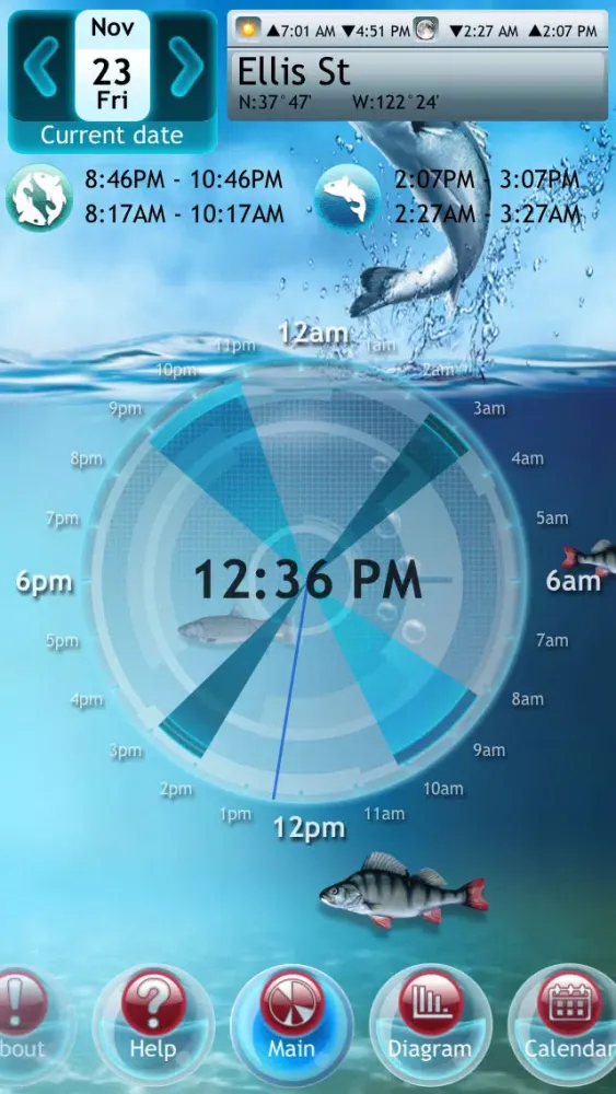 Fishing Deluxe Plus -- Best Fishing Times Calendar应用截图