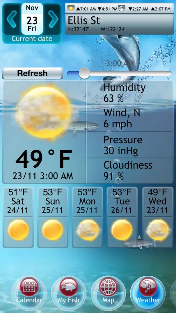 Fishing Deluxe Plus -- Best Fishing Times Calendar应用截图