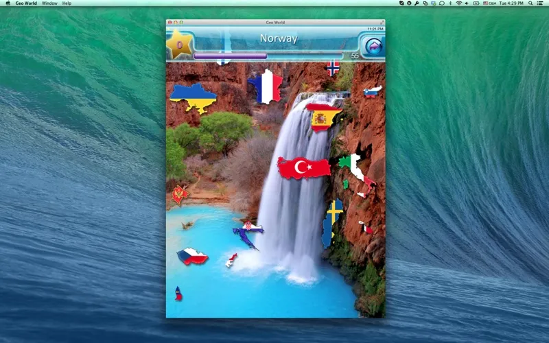 ภาพหน้าจอของ Geo World Deluxe - Fun Geography Quiz With Audio Pronunciation for Kids