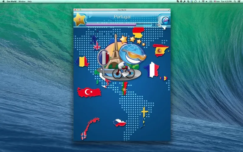 ภาพหน้าจอของ Geo World Deluxe - Fun Geography Quiz With Audio Pronunciation for Kids