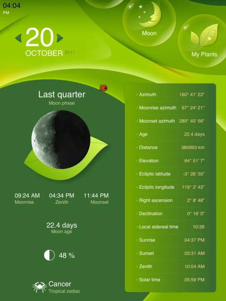 Moon Gardening iPad 应用截图