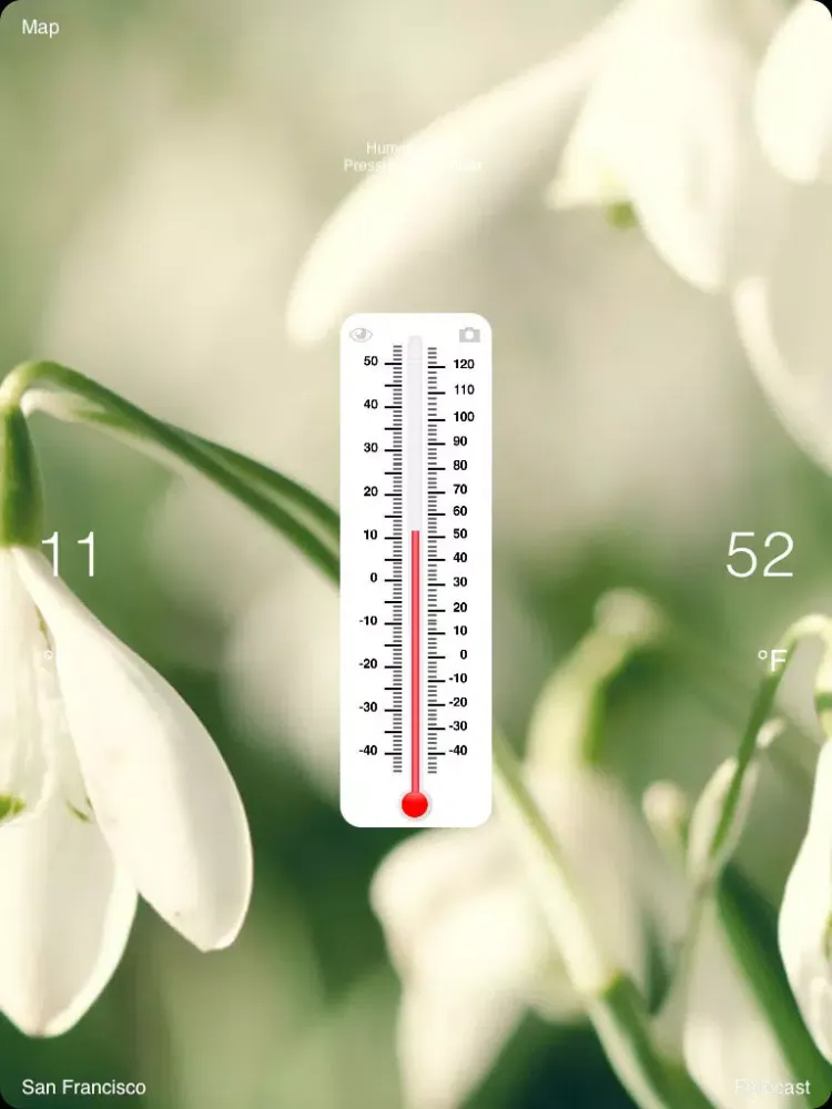 Thermometer Deluxe - Weather on The Map With Charts and Forecast iPad  Ekran Görüntüleri