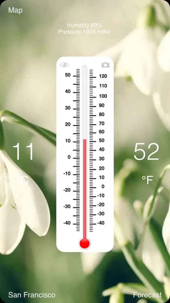 Thermometer Deluxe - Weather on The Map With Charts and Forecast Ekran Görüntüleri