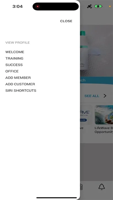 LifeWave InTouch 스크린샷
