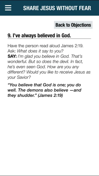 Share Jesus Without Fear 스크린샷