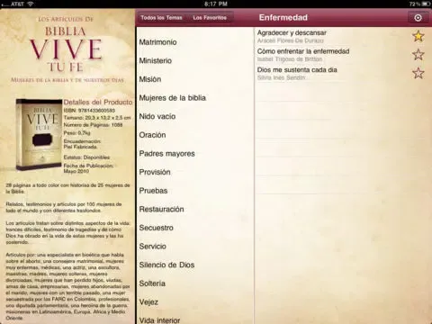 Captures d'écran de Los Artículos De Biblia Vive Tu Fe iPad 