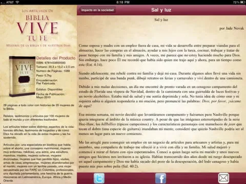 Captures d'écran de Los Artículos De Biblia Vive Tu Fe iPad 