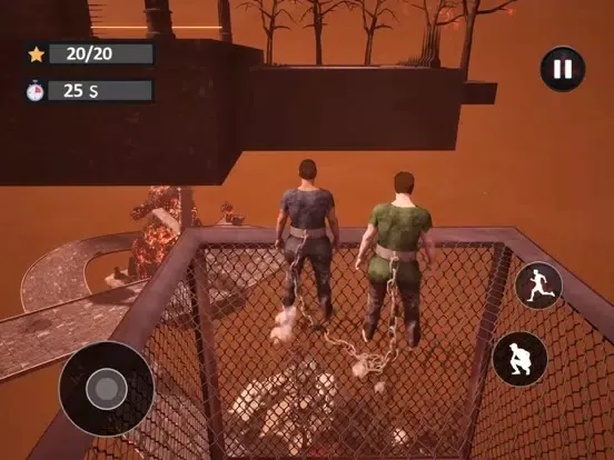 Capturas de tela do Chained Together Climb Up 3D iPad 