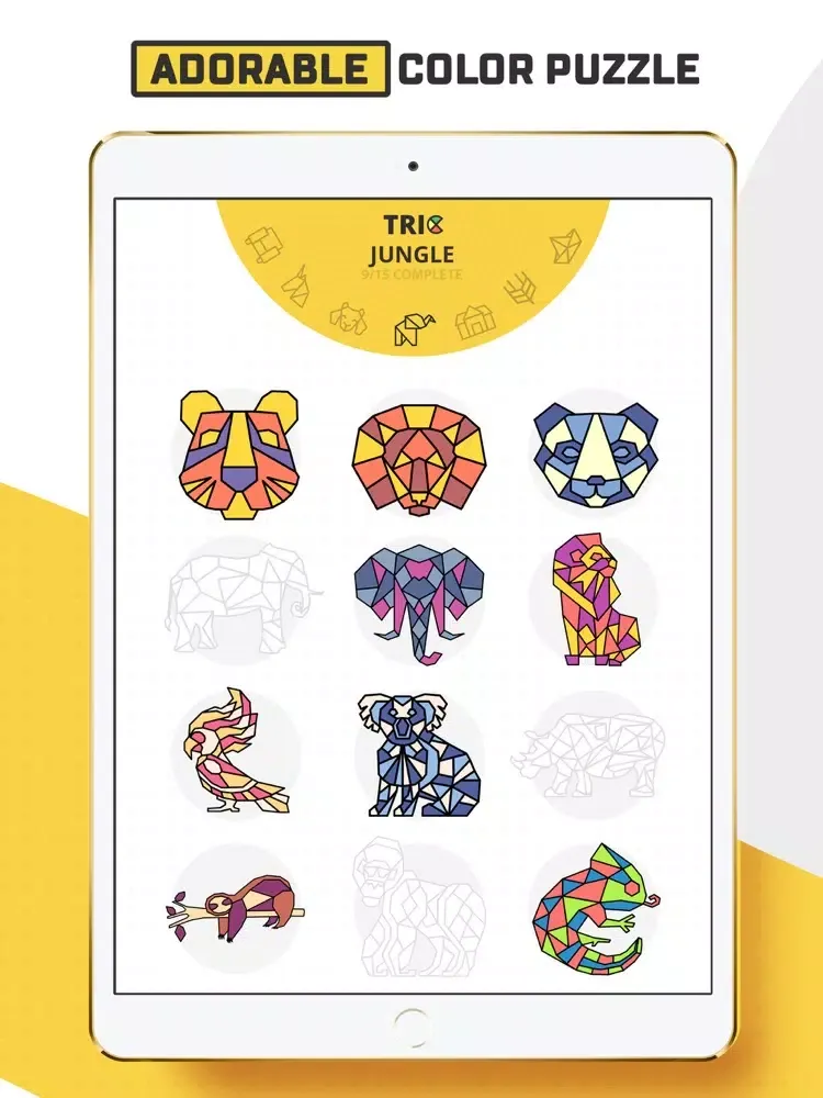 Capturas de tela do Trio - Polygon Coloring Puzzle iPad 