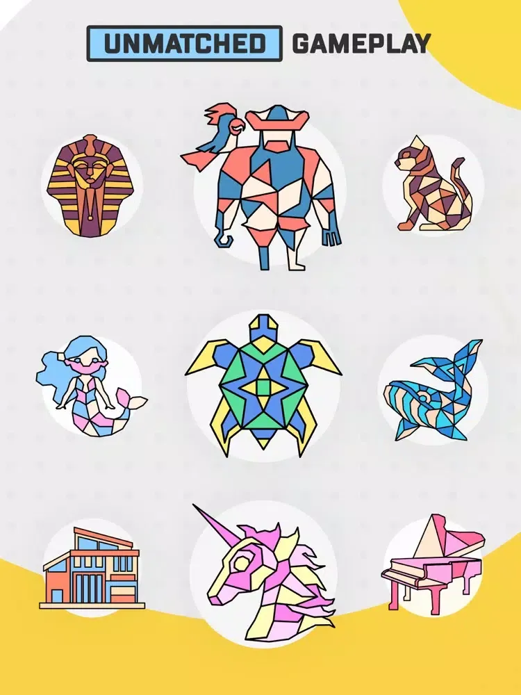Capturas de tela do Trio - Polygon Coloring Puzzle iPad 