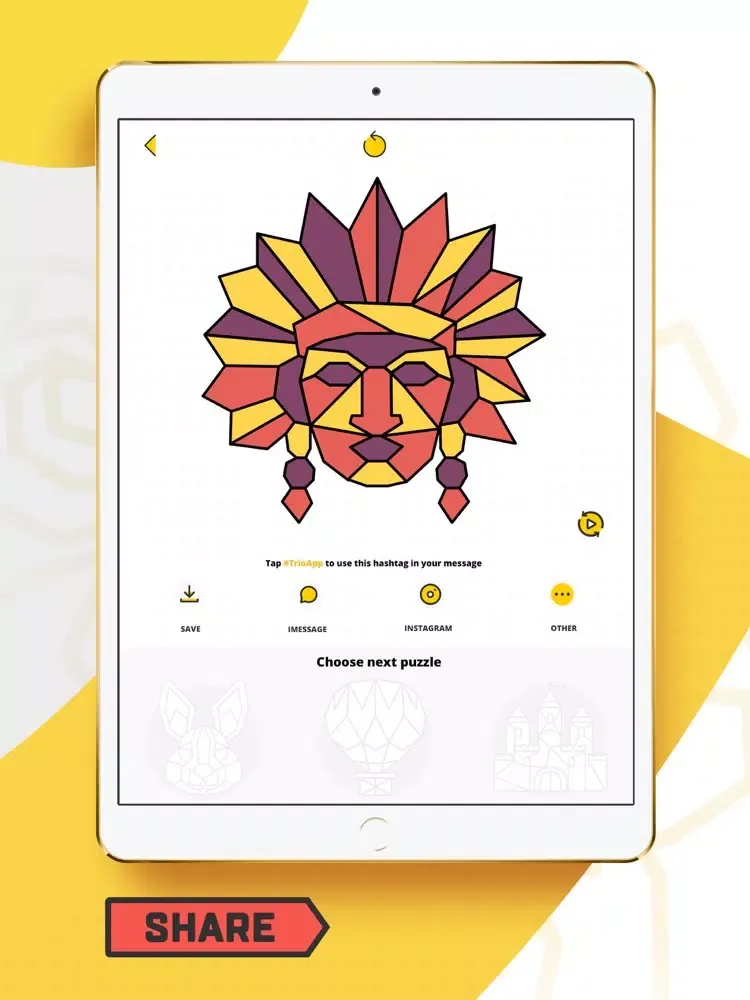 Capturas de tela do Trio - Polygon Coloring Puzzle iPad 