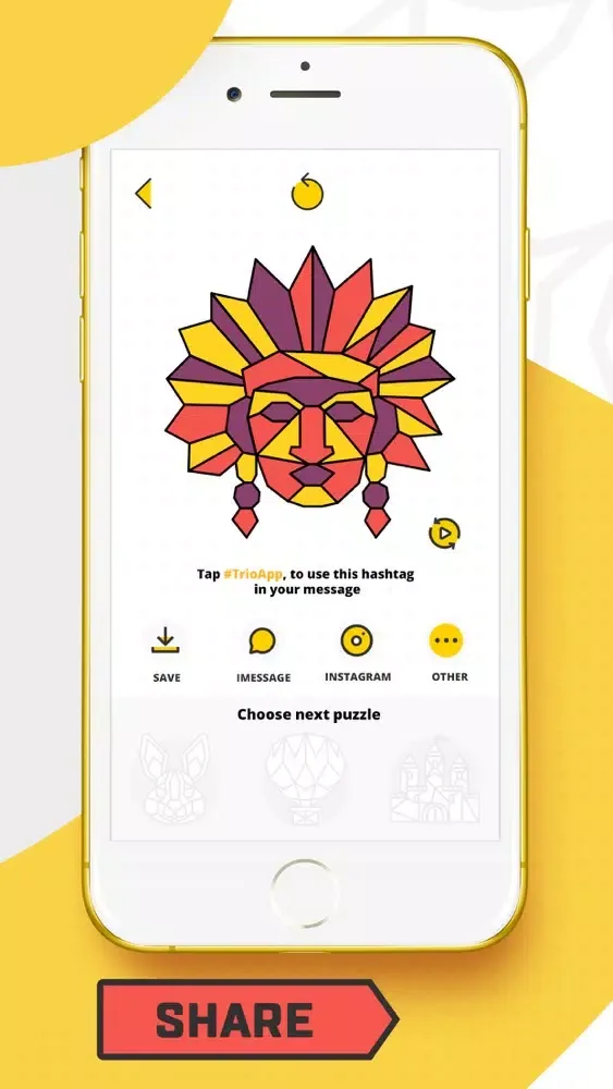 Capturas de tela do Trio - Polygon Coloring Puzzle