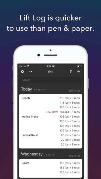 Screenshot di Lift Log: #1 Weightlifting Log