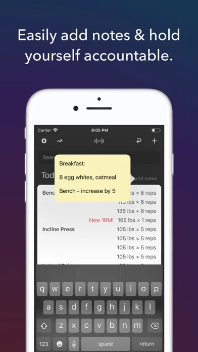 Screenshot di Lift Log: #1 Weightlifting Log