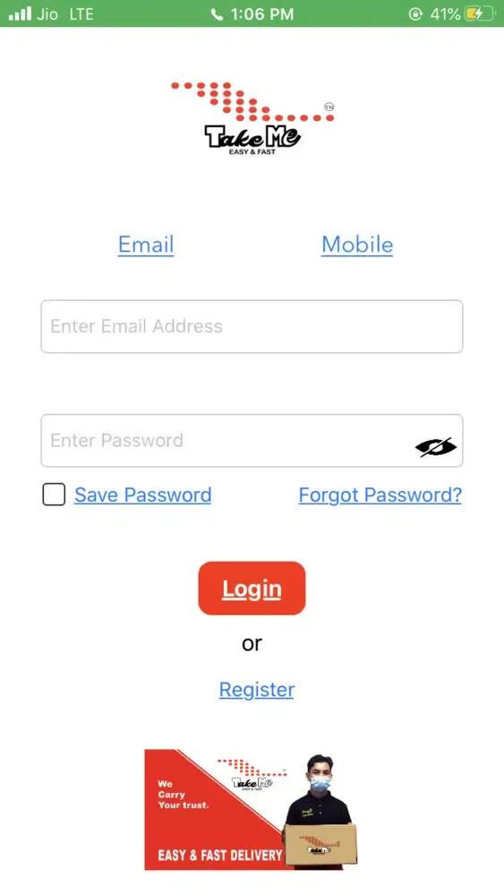 TakeMe Customer Ekran Görüntüleri
