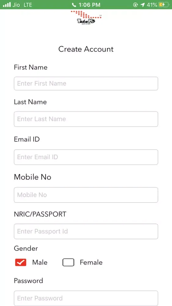 TakeMe Customer Ekran Görüntüleri
