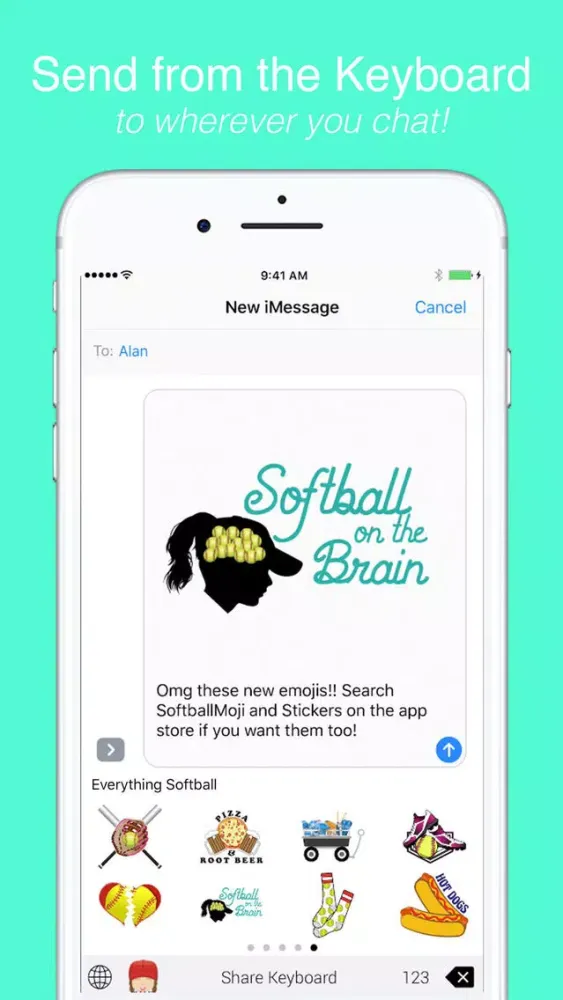 Capturas de pantalla de SoftballMoji and Stickers