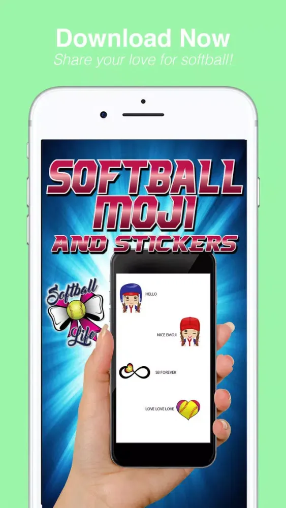 Capturas de pantalla de SoftballMoji and Stickers