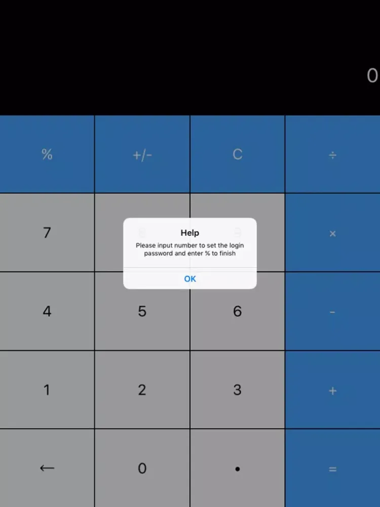 Ảnh chụp màn hình của HiCalc iPad 