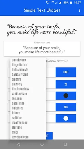 Simple text widget应用截图