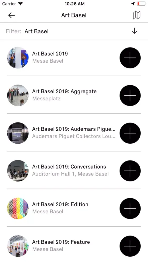 Captures d'écran de Art Basel Art Week 2019