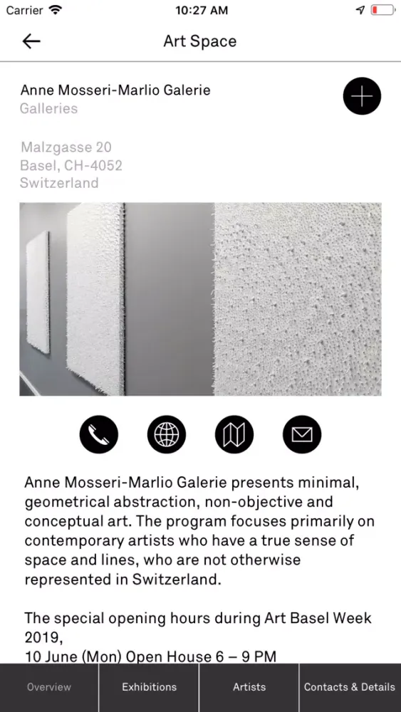 Captures d'écran de Art Basel Art Week 2019