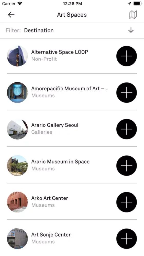 ภาพหน้าจอของ MyArtGuide Seoul/Gwangju/Busan